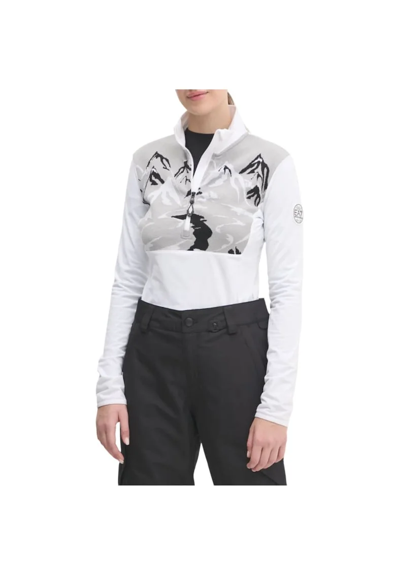 Fleece dama EA7  St. Moritz, Alb