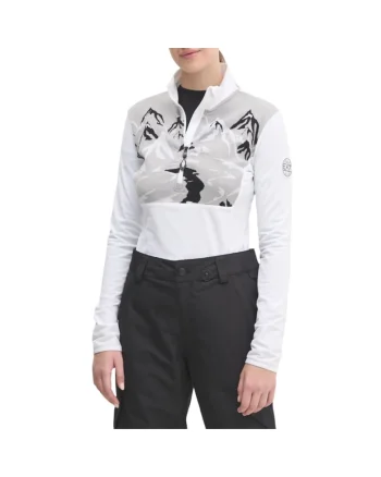 Fleece dama EA7  St. Moritz, Alb