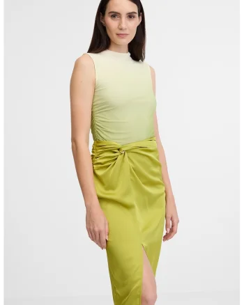 Top uni slim fit, Verde pal