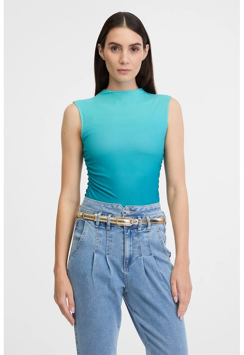 Top uni slim fit, Turcoaz
