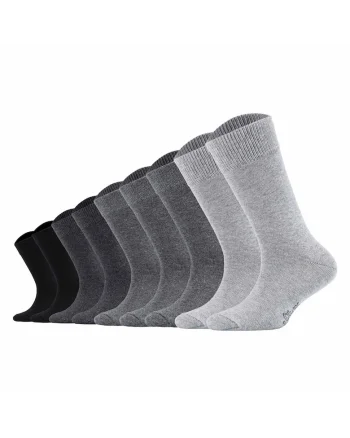Set de sosete lungi - 9 perechi, Negru/Gri