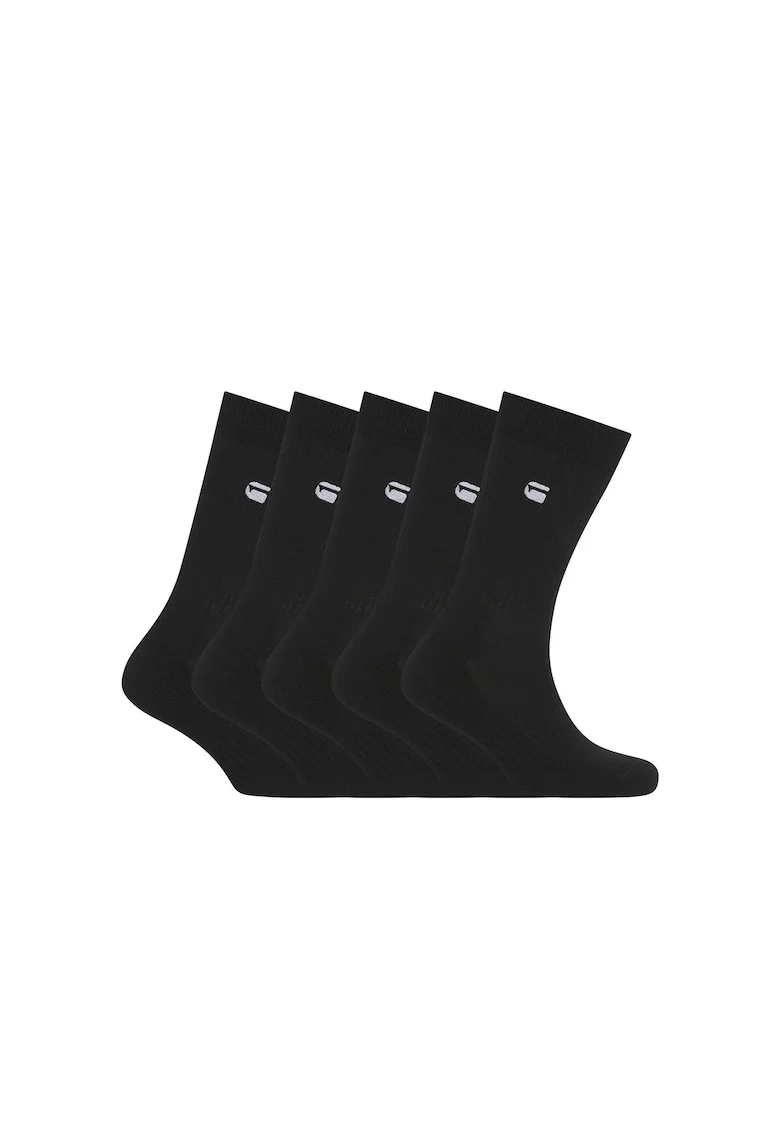 Set de sosete lungi pentru tenis Kiln - 5 perechi, Negru