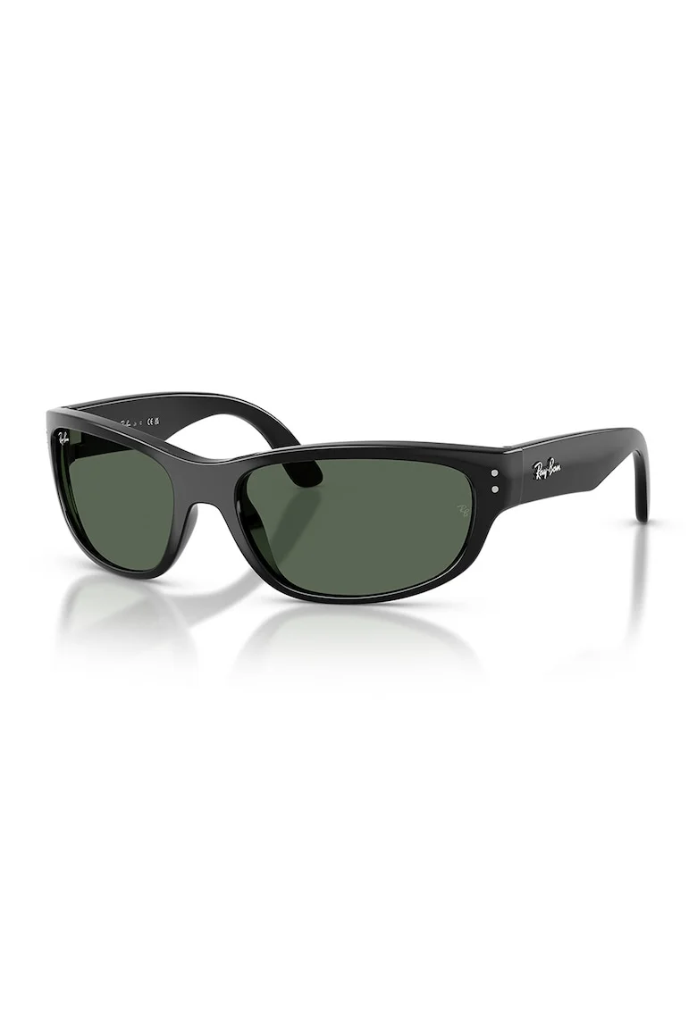 Ochelari de soare unisex dreptunghiulari, Negru