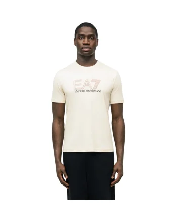 Tricou  EA7 Train Visibility M SS ST 58152, Bej