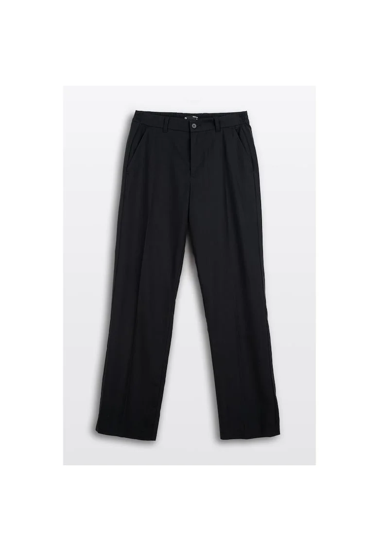 Pantaloni regular fit cu insertie elastica in talie