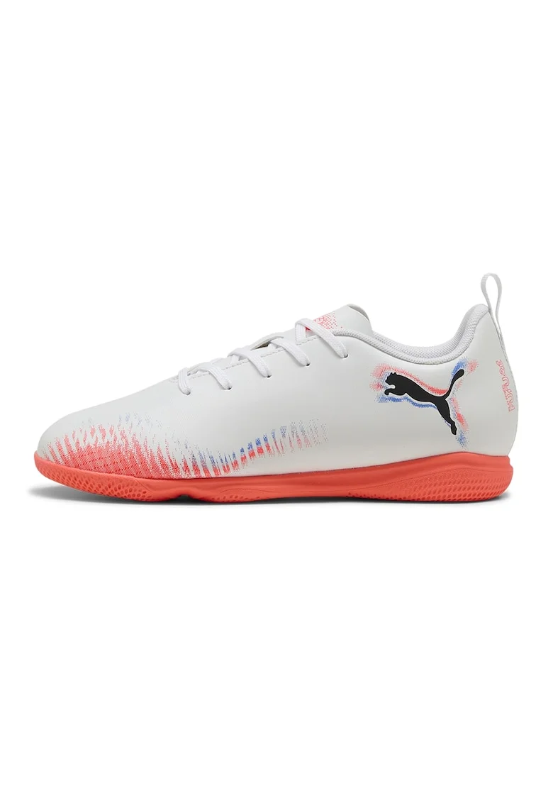Pantofi Future 8 Play de piele ecologica pentru fotbal, Alb, Rosu vermillion,