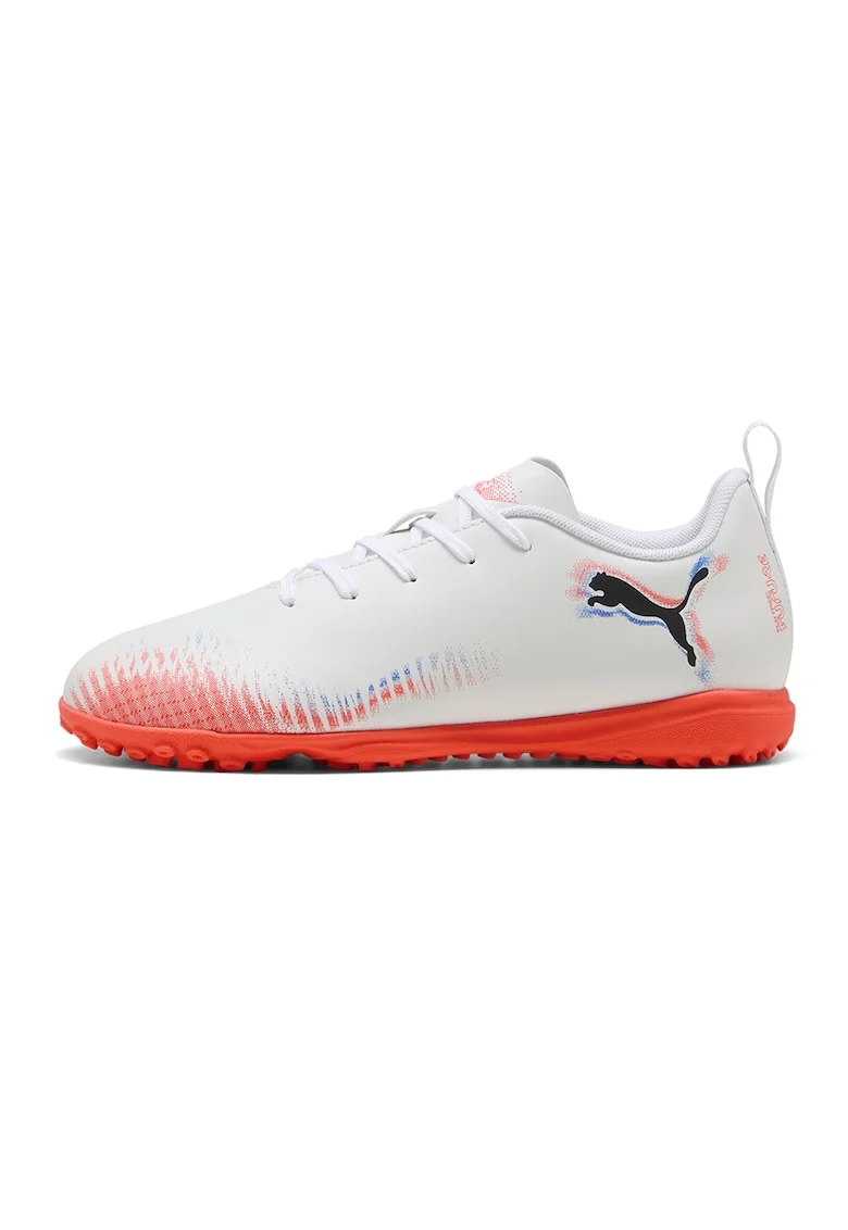 Pantofi Future 8 Play de piele ecologica pentru fotbal, Alb, Rosu vermillion,
