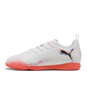 Pantofi Future 8 Play de piele ecologica pentru fotbal, Alb, Rosu vermillion,