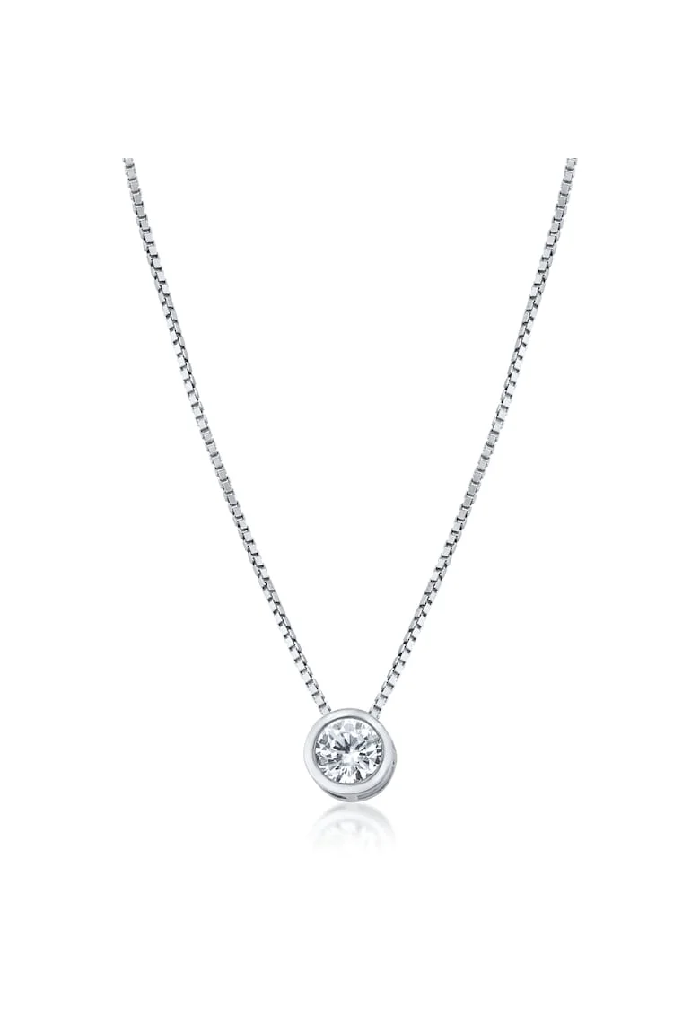 Colier cu Pandantiv Dymond Style din Argint 925, Placat cu Rodiu,  1.85g
