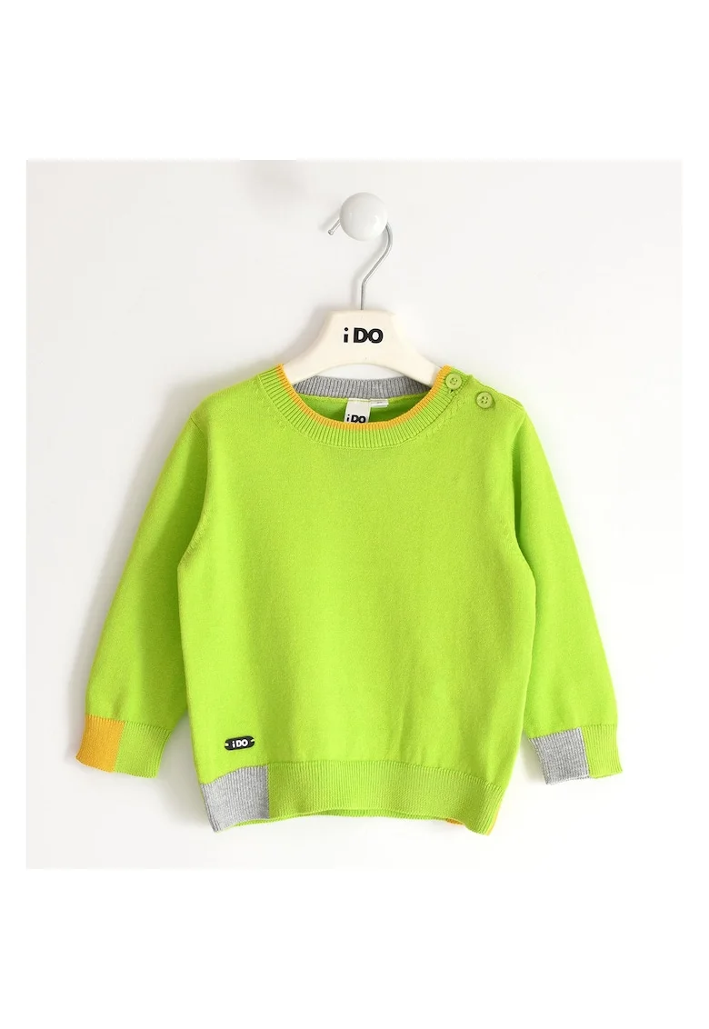Pulover tricot cu model baiat ,  4.5415, Verde