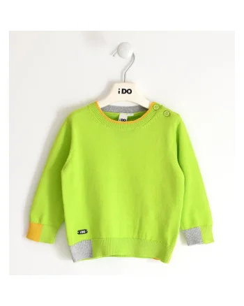 Pulover tricot cu model baiat ,  4.5415, Verde