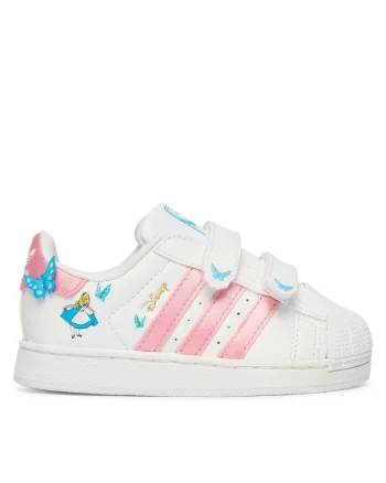 Pantofi sport copii,  velcro, alb, piele ecologica