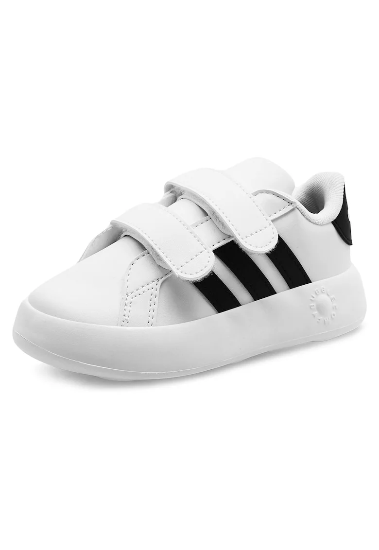 Pantofi sport copii,  alb, material sintetic, sistem inchidere Velcro