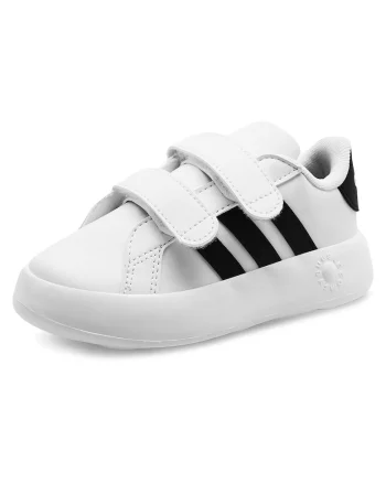 Pantofi sport copii,  alb, material sintetic, sistem inchidere Velcro