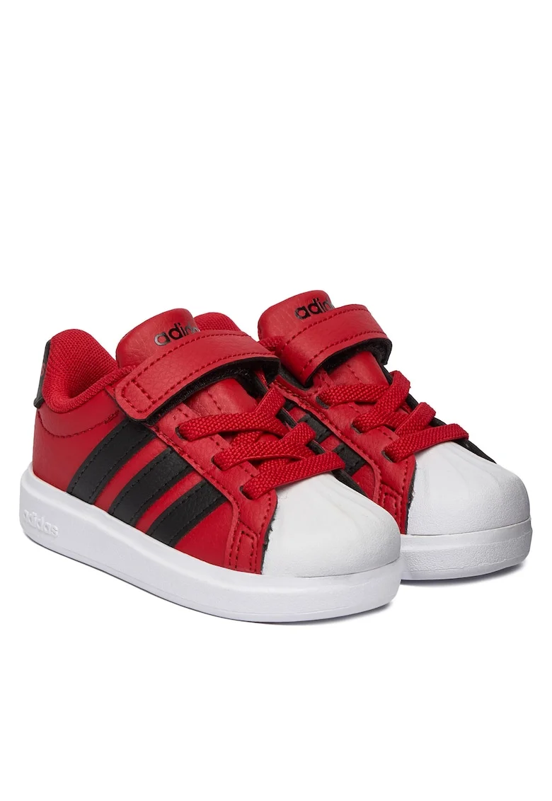 Pantofi sport copii,  rosu, piele ecologica, sistem inchidere Velcro
