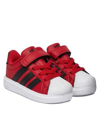 Pantofi sport copii,  rosu, piele ecologica, sistem inchidere Velcro