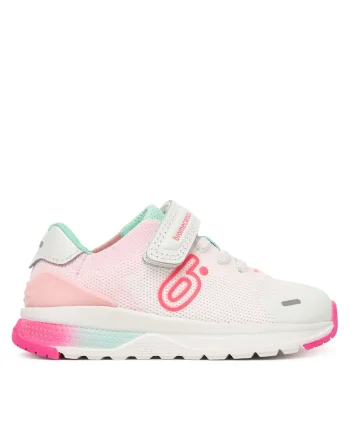 Pantofi sport fete,  velcro, alb, tesatura