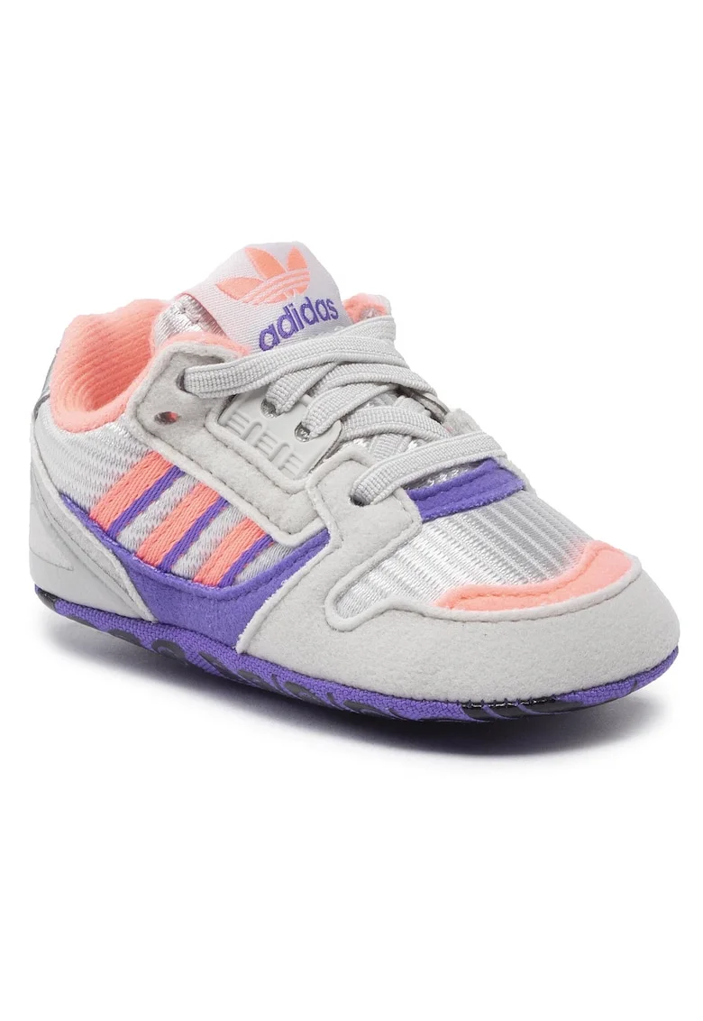 Pantofi sport copii,  respirabili, gri, tesatura reciclata