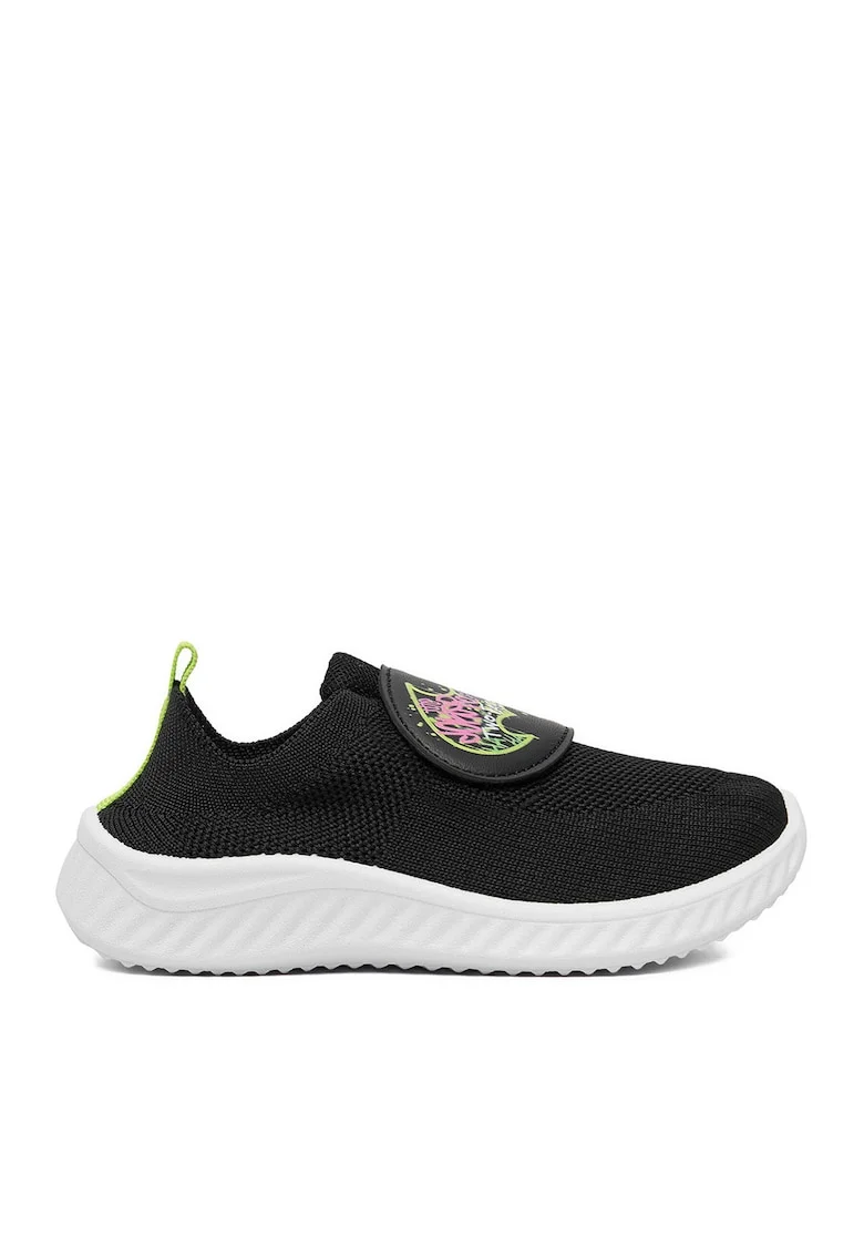 Pantofi sport copii,  textil, negru, sistem inchidere Velcro