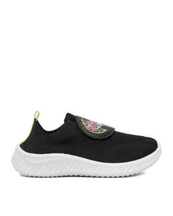 Pantofi sport copii,  textil, negru, sistem inchidere Velcro
