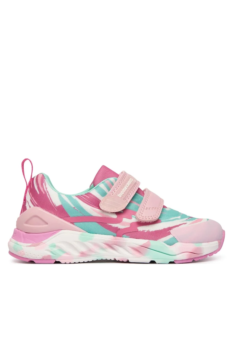 Pantofi sport copii,  velcro, textil, roz