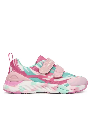 Pantofi sport copii,  velcro, textil, roz
