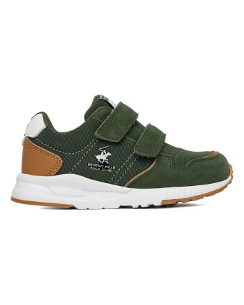 Pantofi sport copii,  verde, textil, inchidere velcro