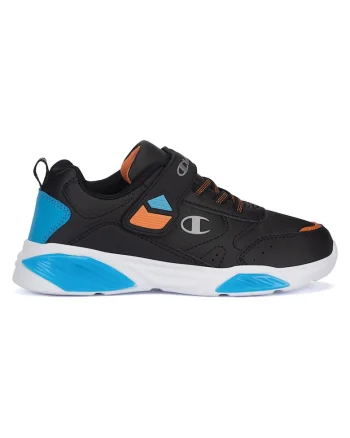 Pantofi sport copii,  sintetic, negru, velcro, LED-uri,