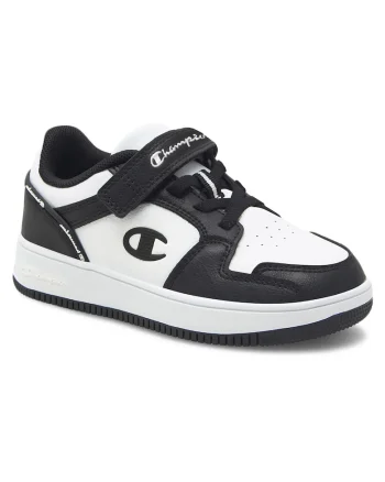 Pantofi sport copii,  negru/alb, sintetic, inchidere Velcro