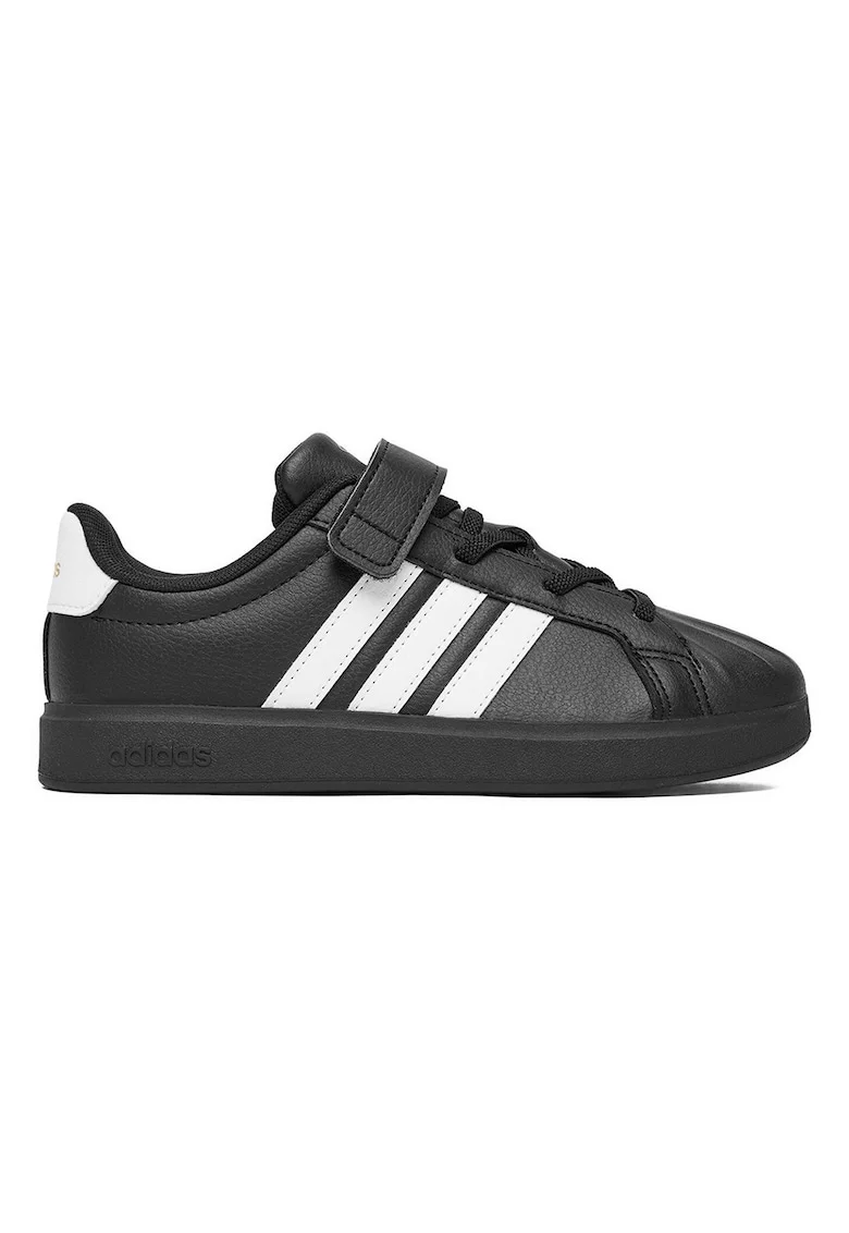 Pantofi sport copii  negru, piele ecologica, sistem inchidere Velcro