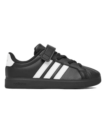 Pantofi sport copii  negru, piele ecologica, sistem inchidere Velcro