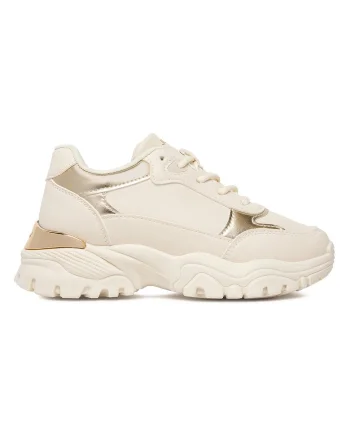 Adidasi Fete,  material textil, bej