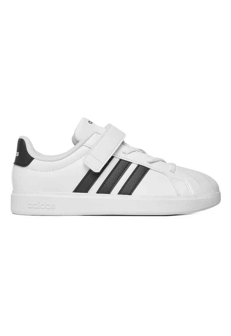 Pantofi sport copii,  piele ecologica, alb, sistem inchidere Velcro