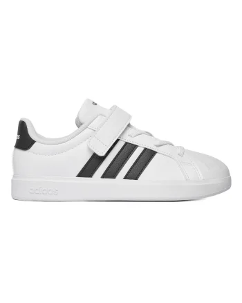 Pantofi sport copii,  piele ecologica, alb, sistem inchidere Velcro