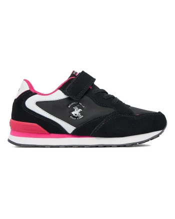 Pantofi sport copii,  piele naturala, negru, velcro