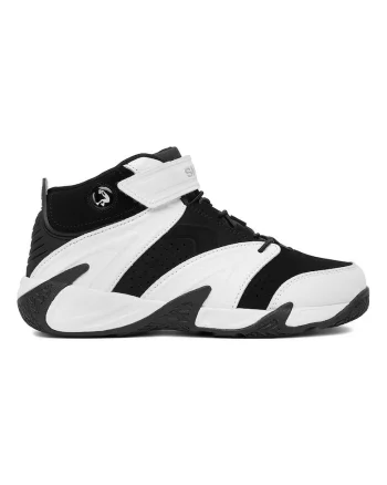 Pantofi de baschet  piele naturala, negru\alb
