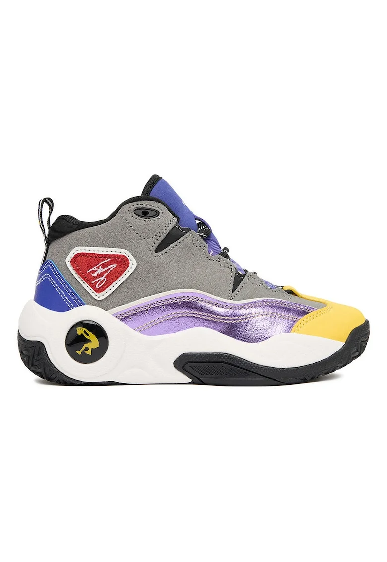 Pantofi sport copii,  piele naturala, gri, stilat, confortabil,