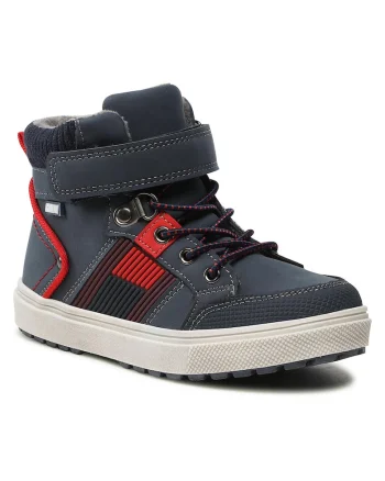 Pantofi sport copii,  velcro, albastru, piele ecologica,