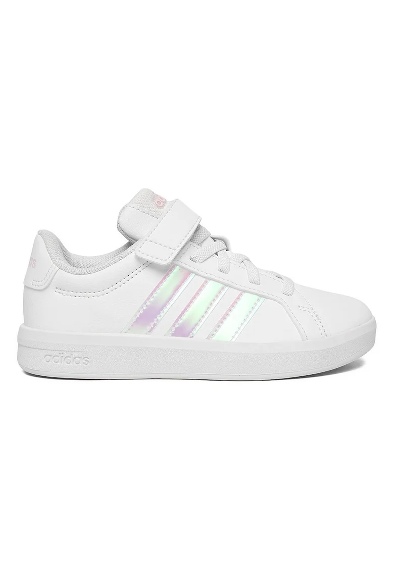 Pantofi sport copii,  sintetic, sistem inchidere velcro, alb