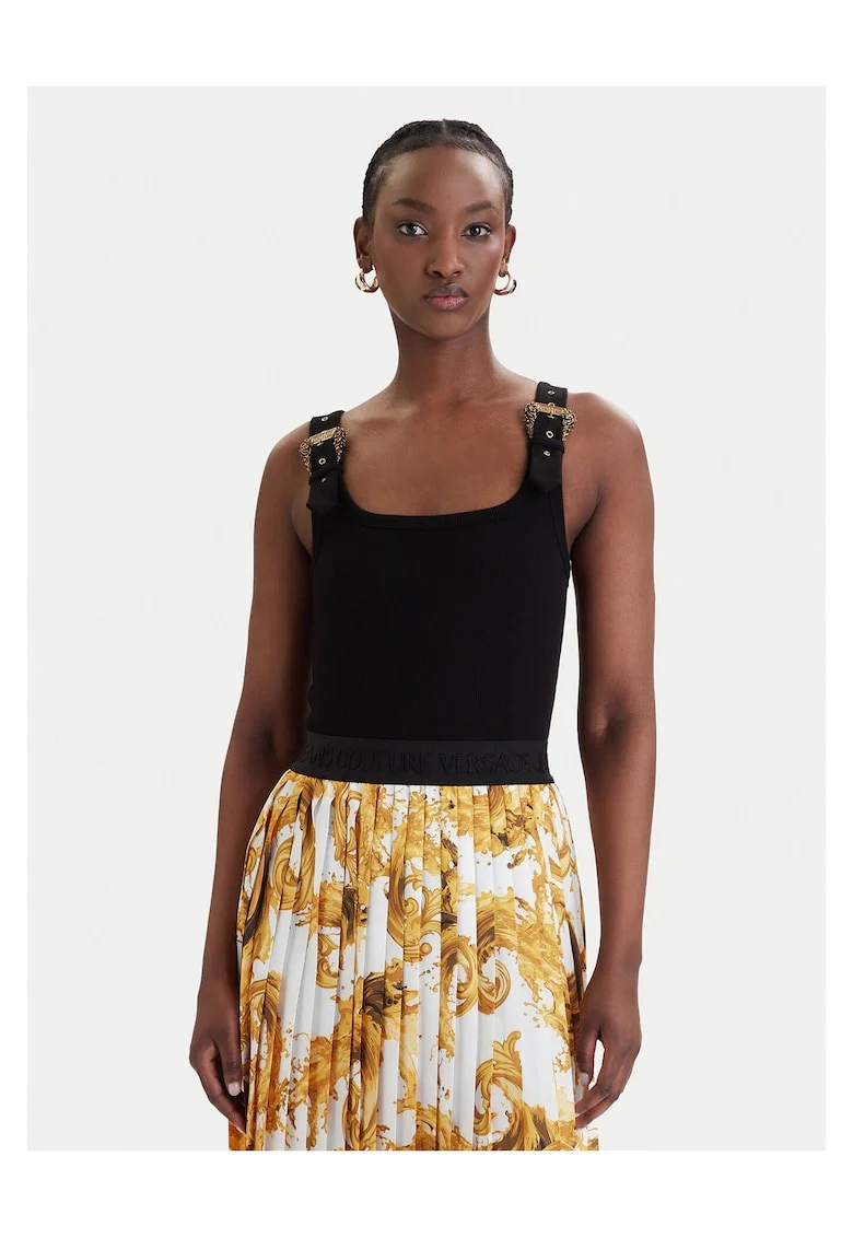 Maiou Dama,  Slim fit, Negru, Bumbac/Elastan