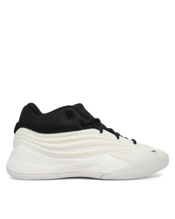 Pantofi sport copii,  baschet unisex, alb, textil,
