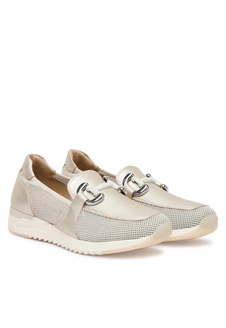 Pantofi dama,  piele naturala, argintiu