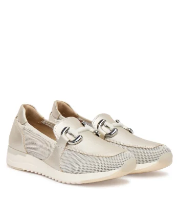 Pantofi dama,  piele naturala, argintiu