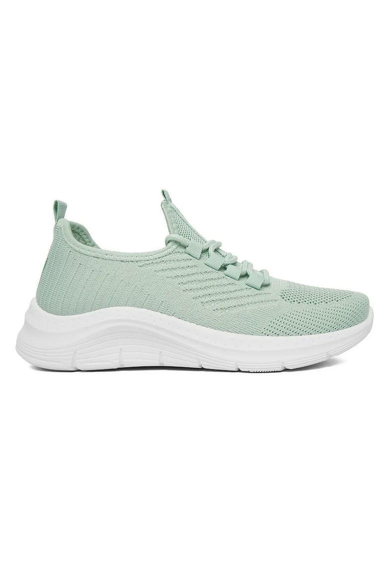 Pantofi sport dama,  casual, verde, textil