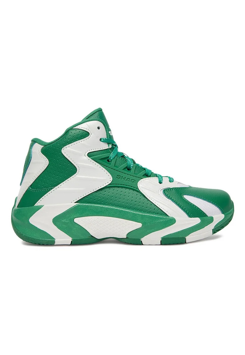 Adidasi Baieti,  piele naturala, verde\alb,