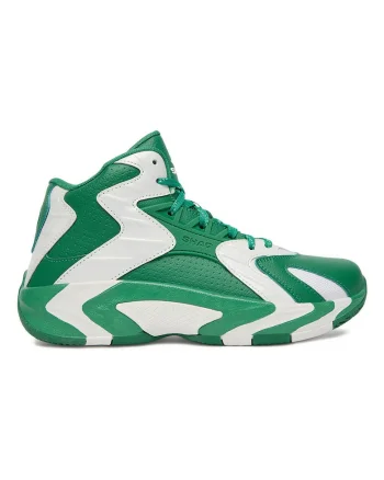 Adidasi Baieti,  piele naturala, verde\alb,