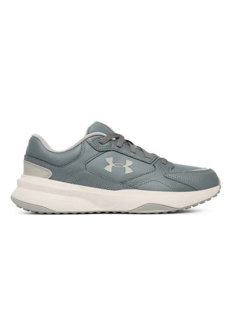Pantofi sport barbati,  gri, piele naturala si textil