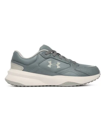 Pantofi sport barbati,  gri, piele naturala si textil