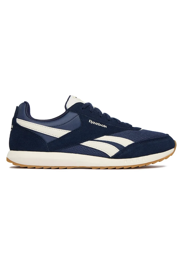 Pantofi sport barbati,  piele intoarsa si textil, alb si albastru, confortabil,