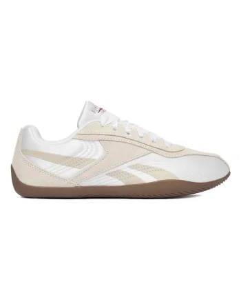 Pantofi sport dama,  piele naturala intoarsa si material textil, alb,